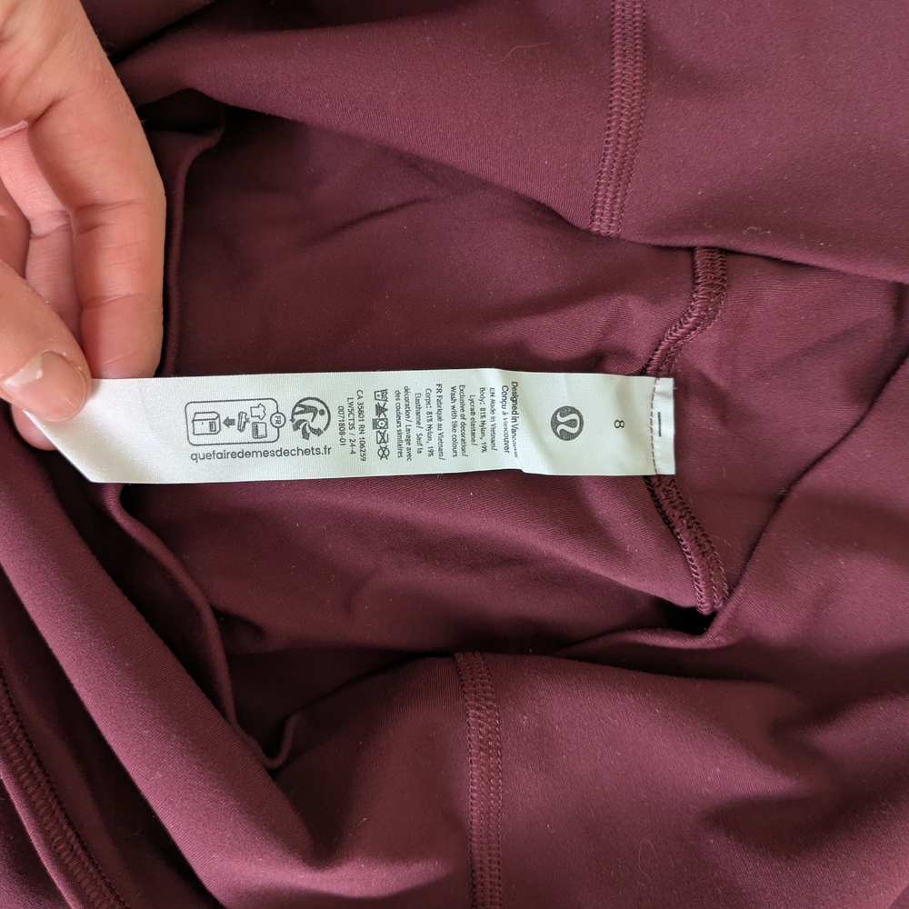 Lululemon Align Leggings US8 Garnet 25"
